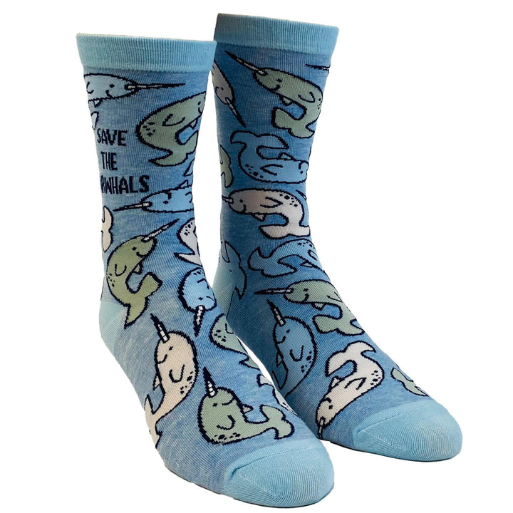 Youth Save The Narwhals Socks - Crazy Dog T-Shirts