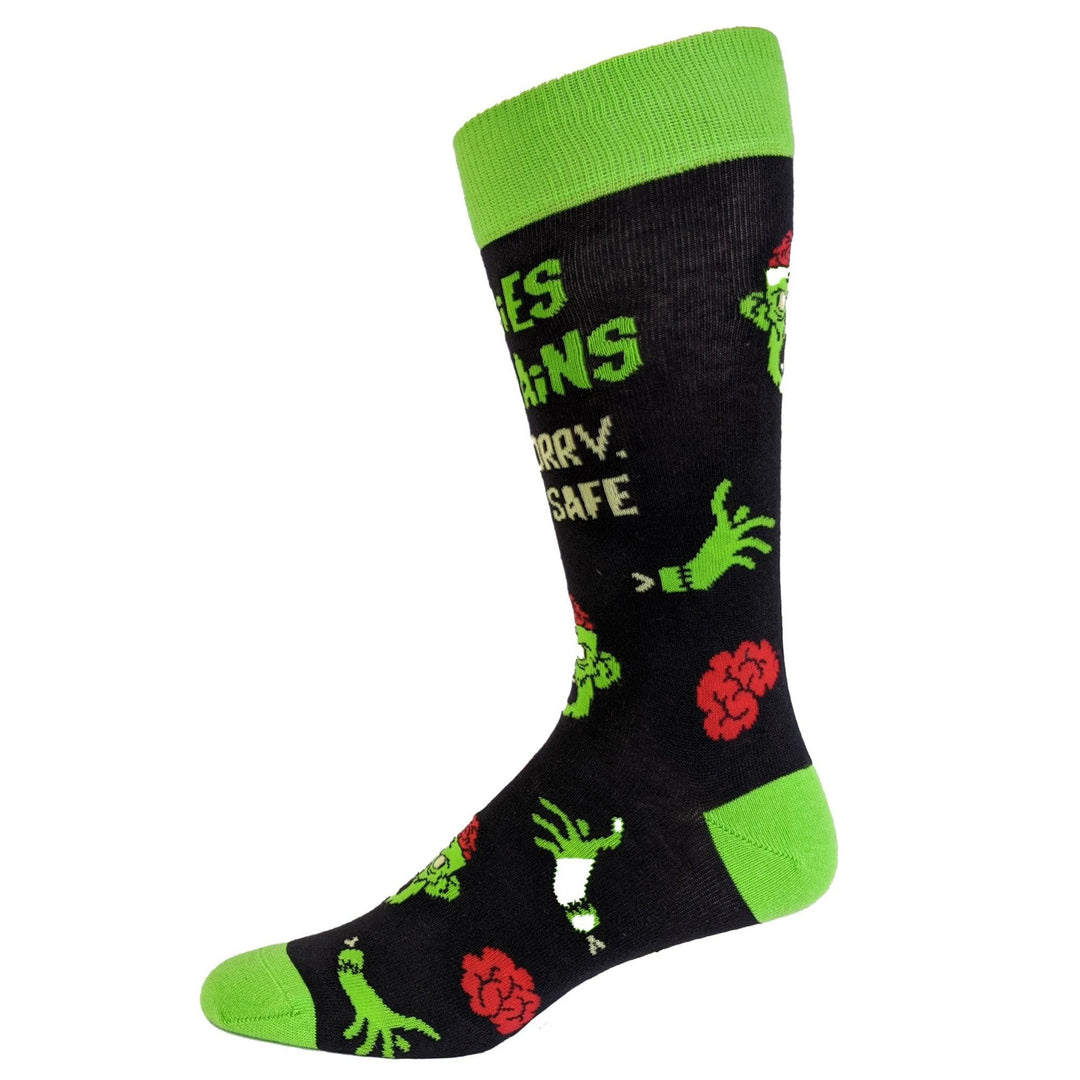 Zombies Eat Brains Socks  -  Crazy Dog T-Shirts