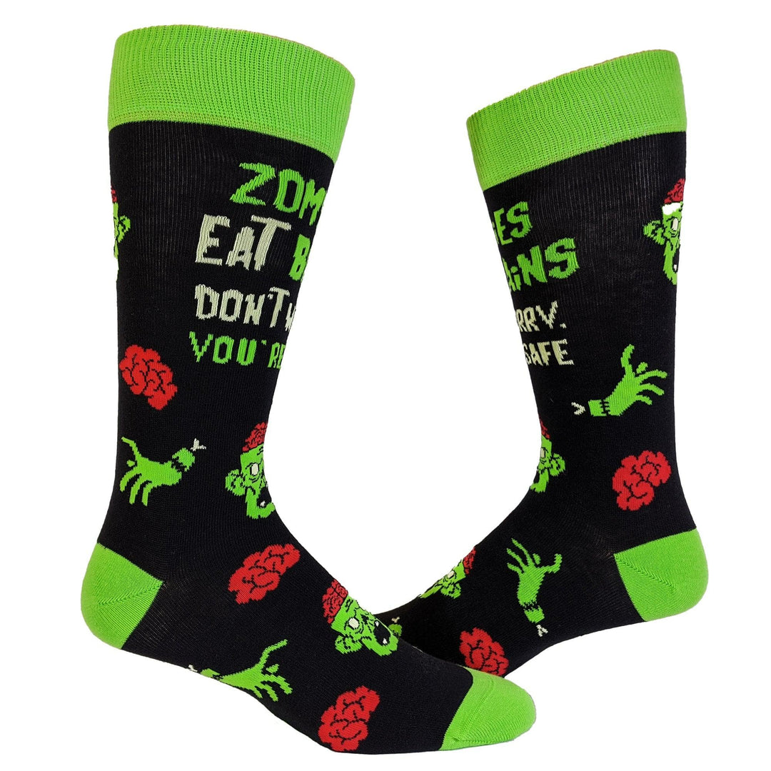 Zombies Eat Brains Socks  -  Crazy Dog T-Shirts