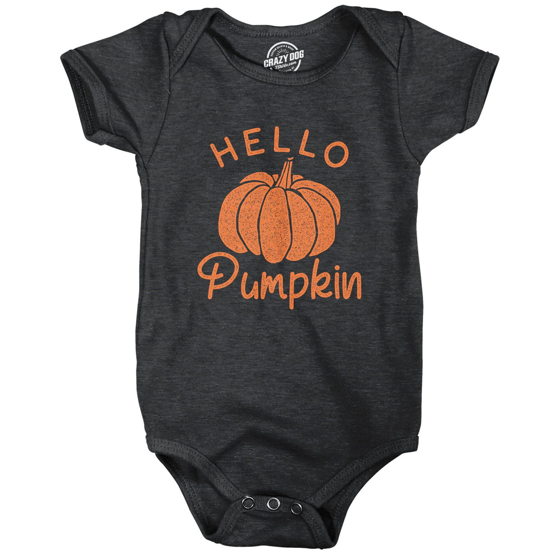 Hello Pumpkin Baby Bodysuit - Crazy Dog T-Shirts