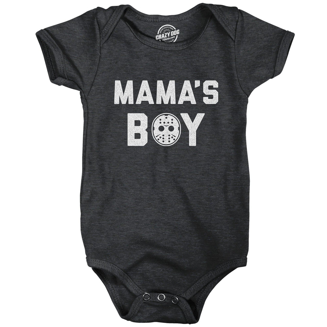 Mama's Boy Mask Baby Bodysuit - Crazy Dog T-Shirts