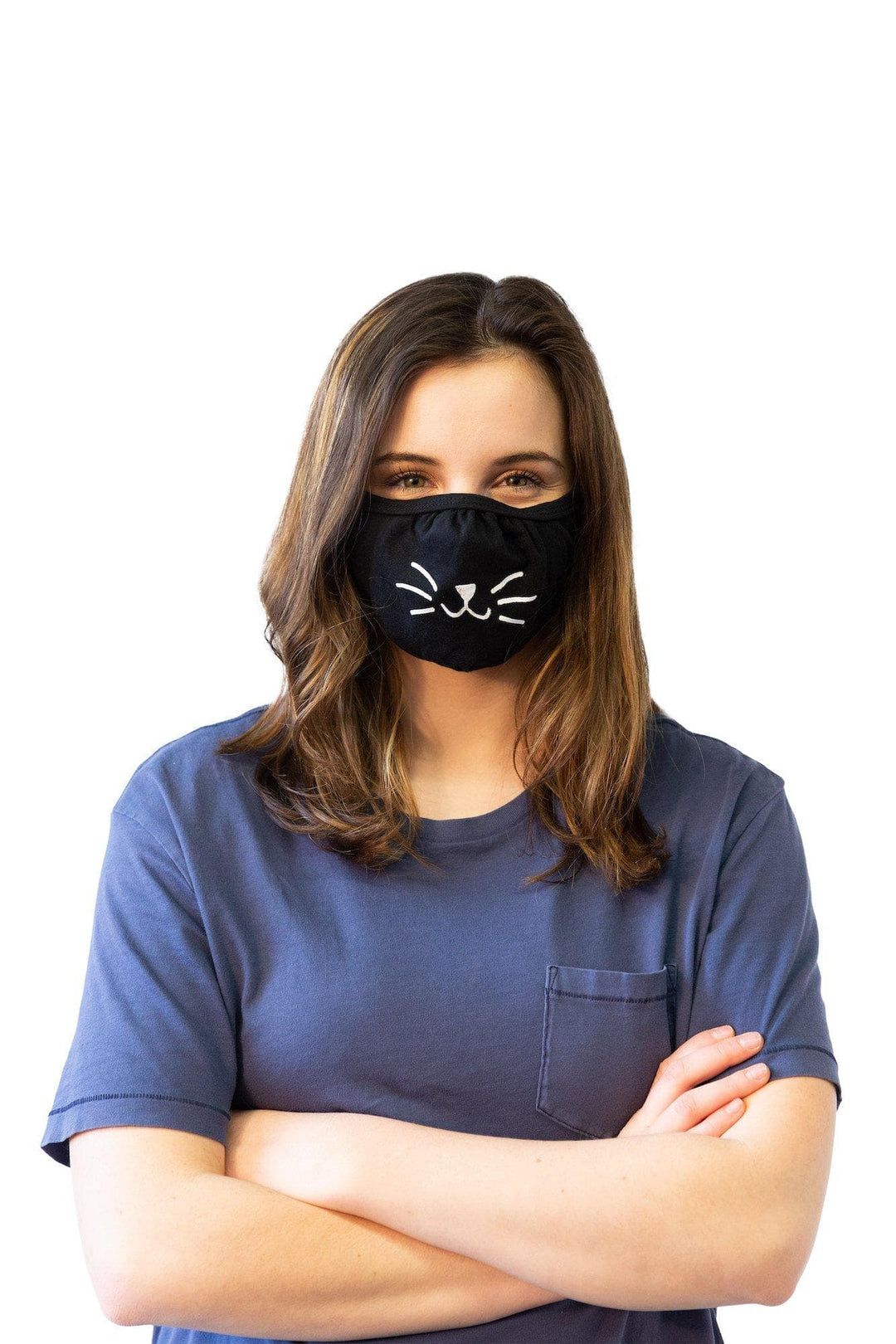 Cat Mouth Face Mask Mask - Crazy Dog T-Shirts