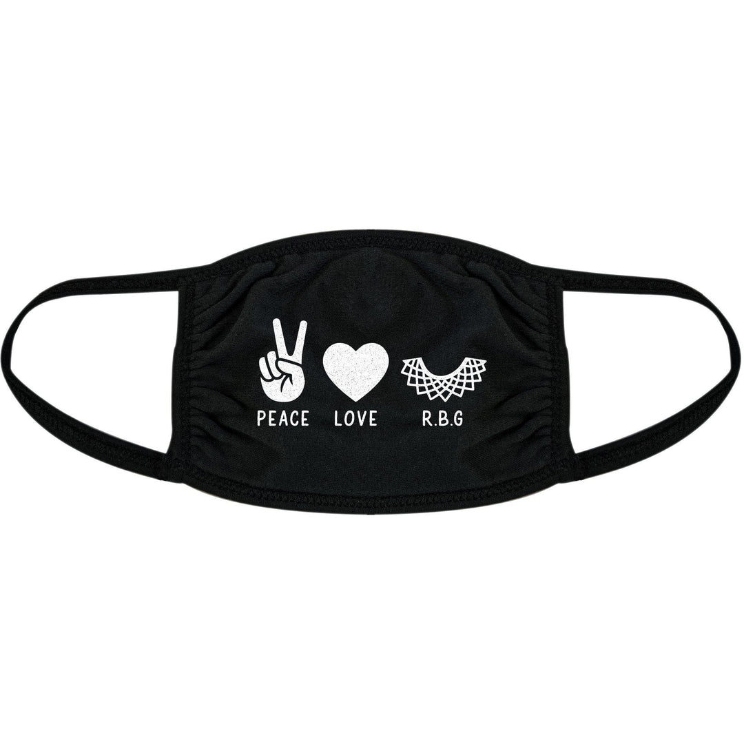 Peace Love RBG Face Mask Mask - Crazy Dog T-Shirts