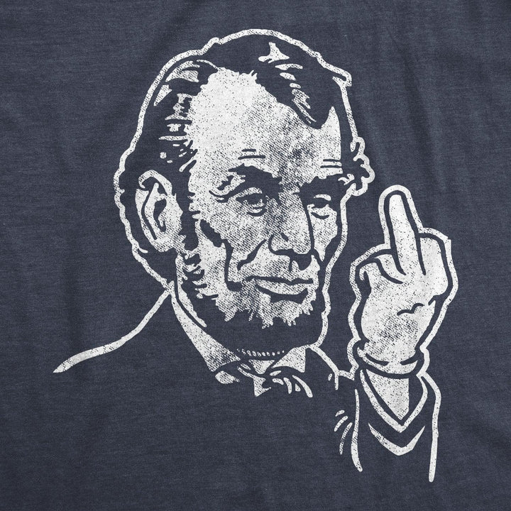 Abe Lincoln Middle Finger Men's Tshirt  -  Crazy Dog T-Shirts