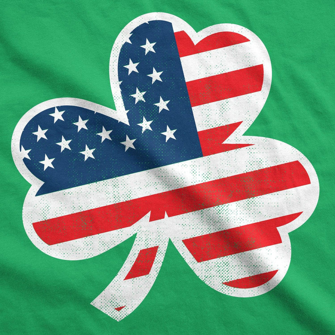 American Flag Shamrock Men's Tshirt  -  Crazy Dog T-Shirts