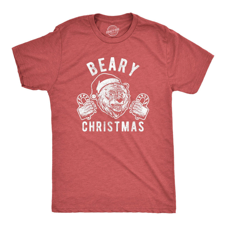 Beary Christmas Men's Tshirt - Crazy Dog T-Shirts