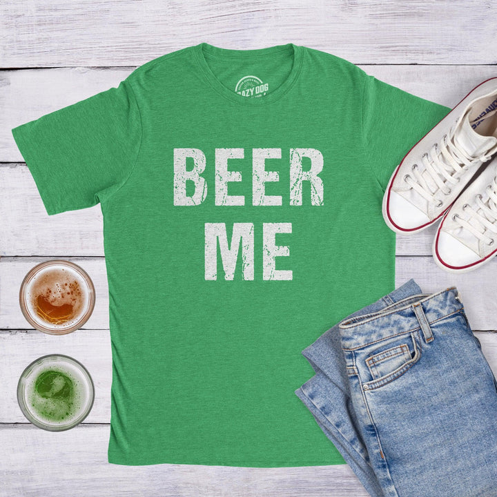 Beer Me Men's Tshirt  -  Crazy Dog T-Shirts