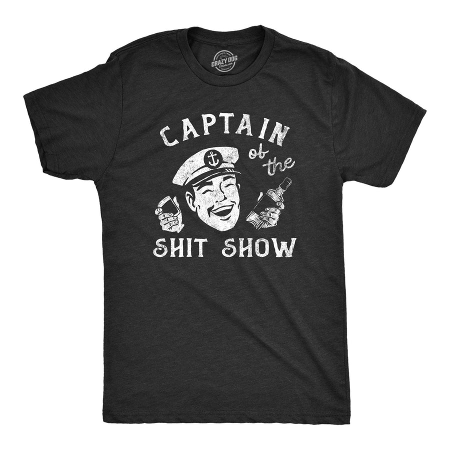 Captain Of The Shit Show Men's Tshirt  -  Crazy Dog T-Shirts