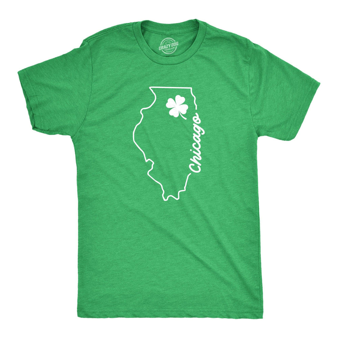 Chicago Illinois Saint Patrick's Men's Tshirt  -  Crazy Dog T-Shirts