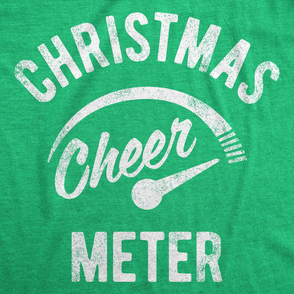 Christmas Cheer Meter Men's Tshirt - Crazy Dog T-Shirts