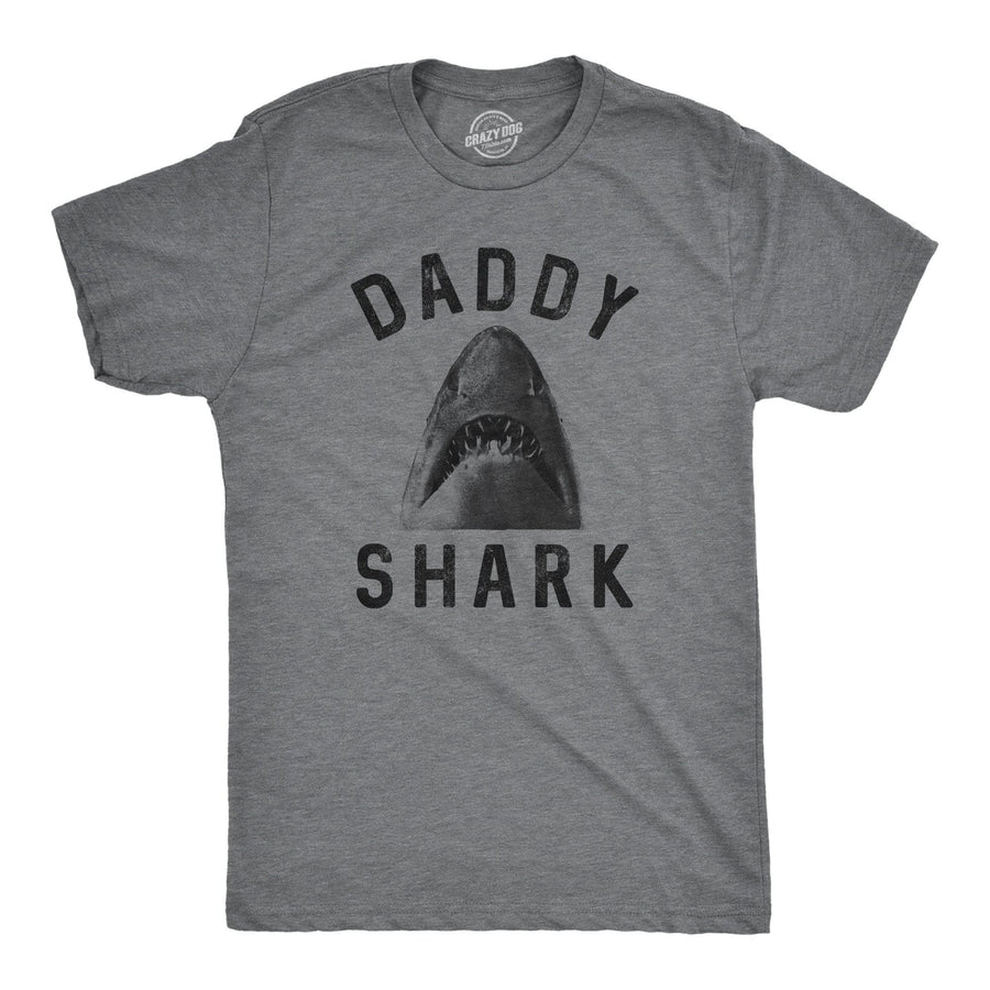 Daddy Shark Face Men's Tshirt - Crazy Dog T-Shirts