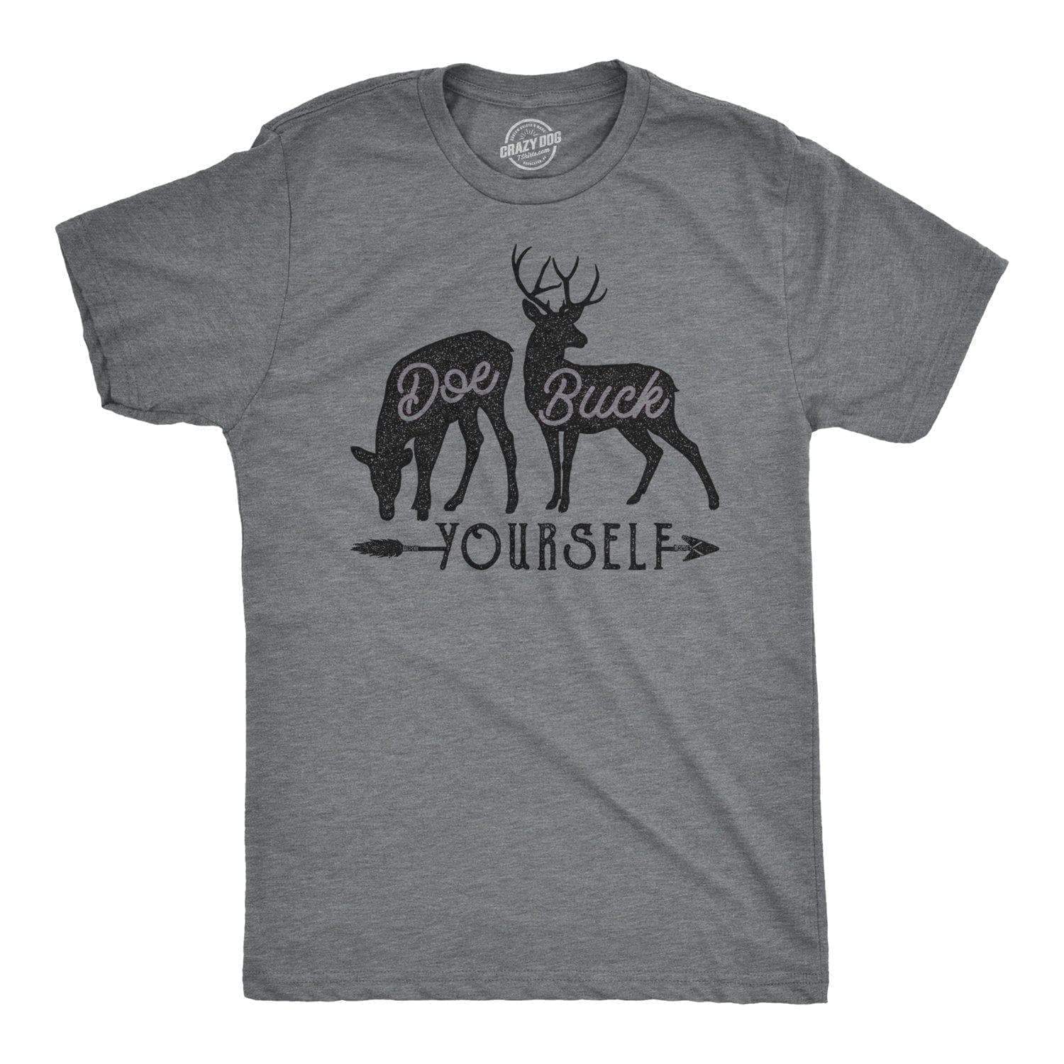 Fishing And Hunting Logo With Fish And Deer Men's T-Shirt