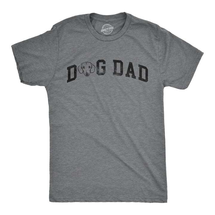 Dog Dad Dachshund Men's Tshirt  -  Crazy Dog T-Shirts