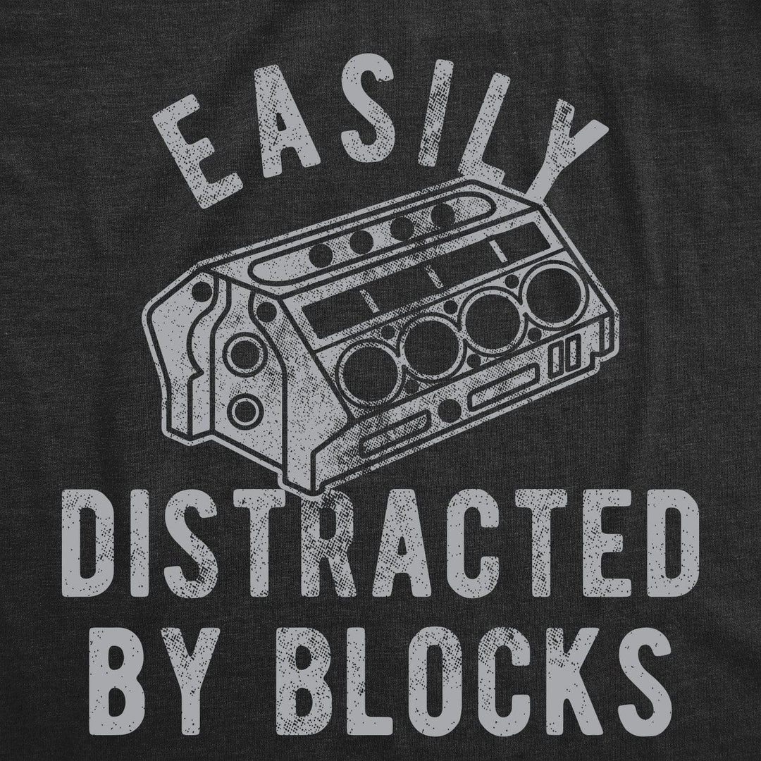 Easily Distracted By Blocks Men's Tshirt  -  Crazy Dog T-Shirts