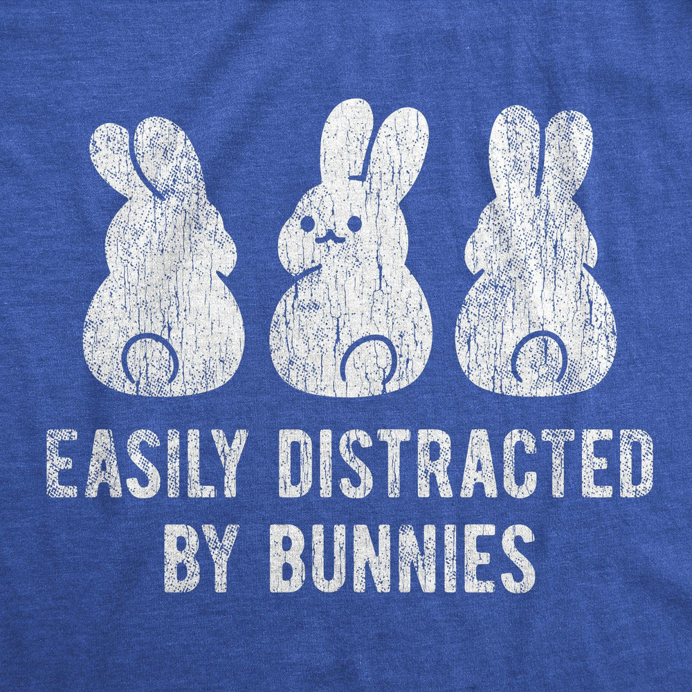 Easily Distracted By Bunnies Men's Tshirt  -  Crazy Dog T-Shirts