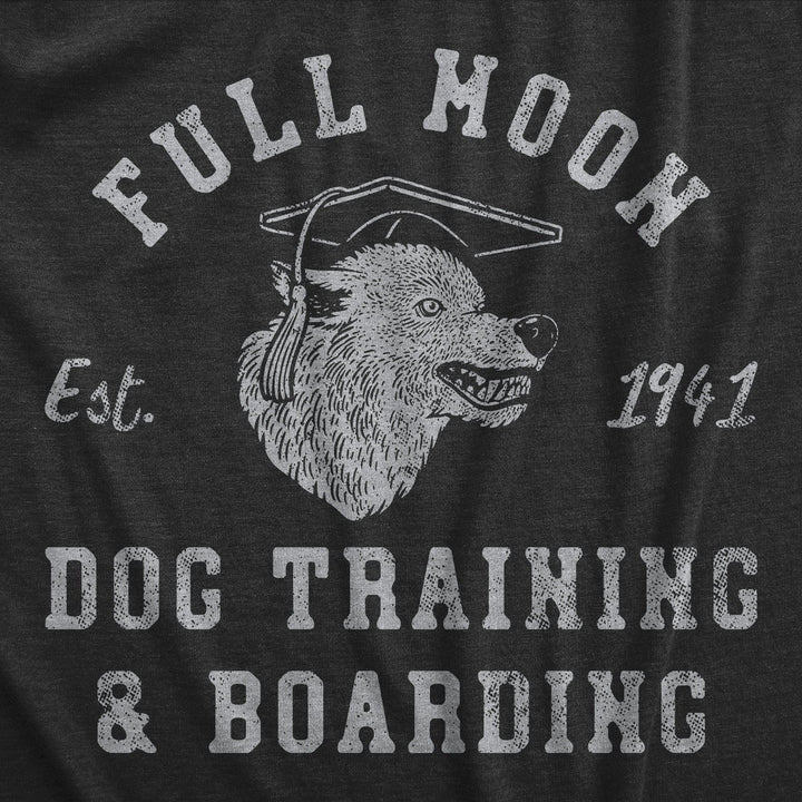 Full Moon Dog Training And Boarding Men's Tshirt  -  Crazy Dog T-Shirts