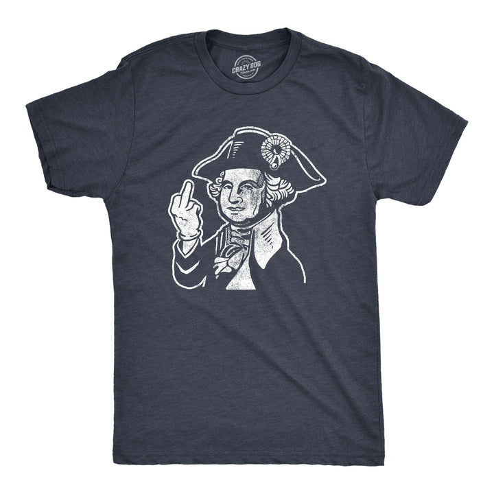 George Washington Middle Finger Men's Tshirt  -  Crazy Dog T-Shirts