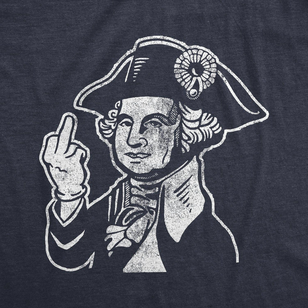 George Washington Middle Finger Men's Tshirt  -  Crazy Dog T-Shirts