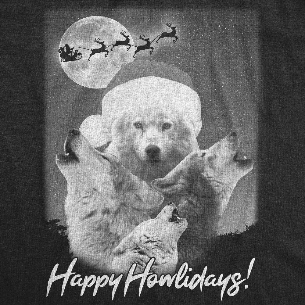 Happy Howlidays Men's Tshirt - Crazy Dog T-Shirts
