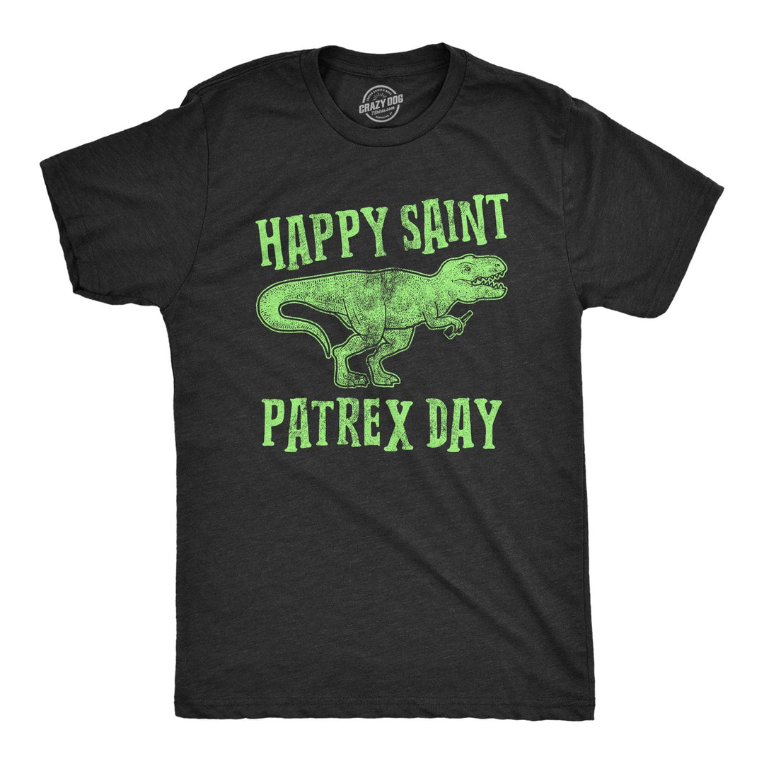 Happy Saint Patrex Day Men's Tshirt  -  Crazy Dog T-Shirts