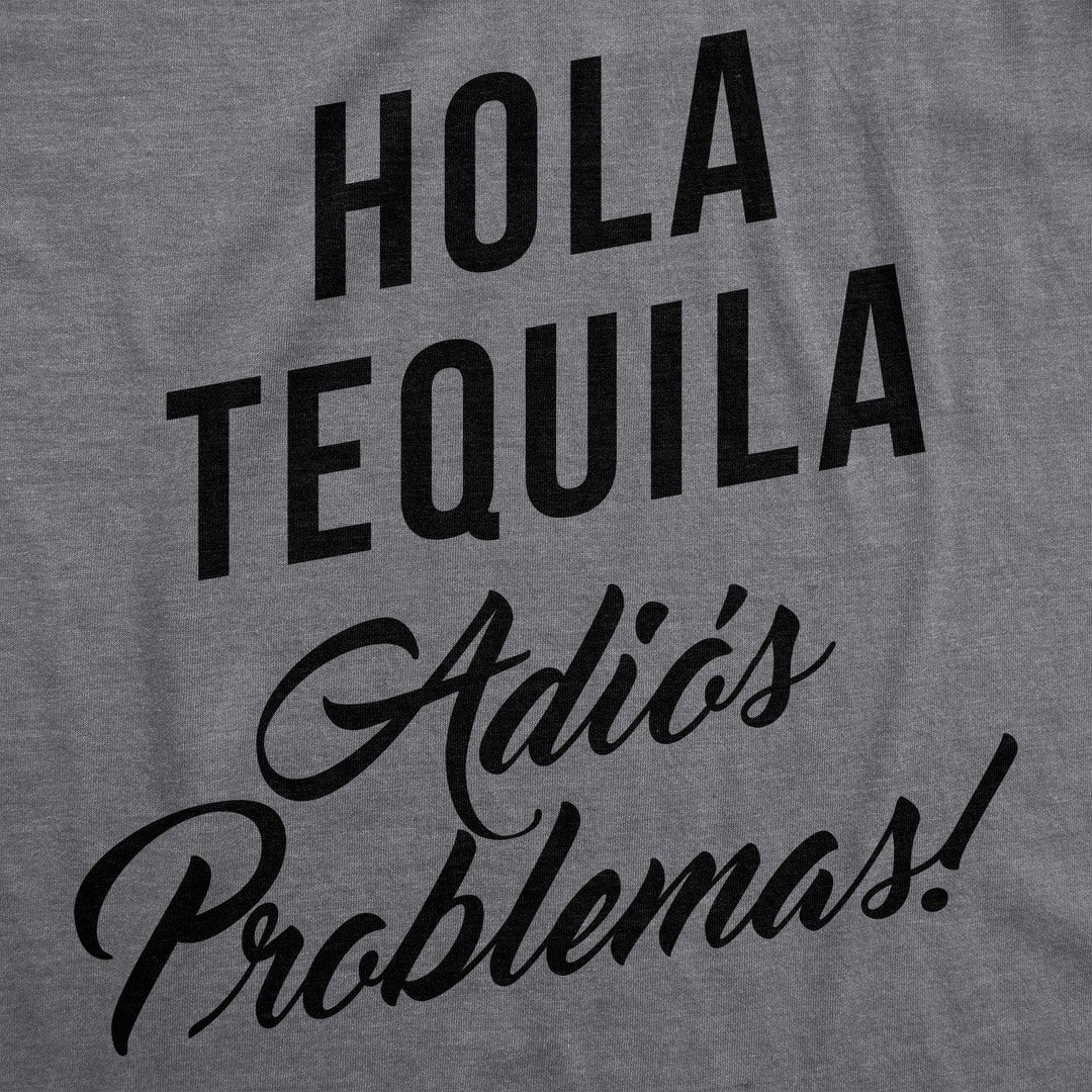 Hola Tequila Adios Problemas Men's Tshirt  -  Crazy Dog T-Shirts