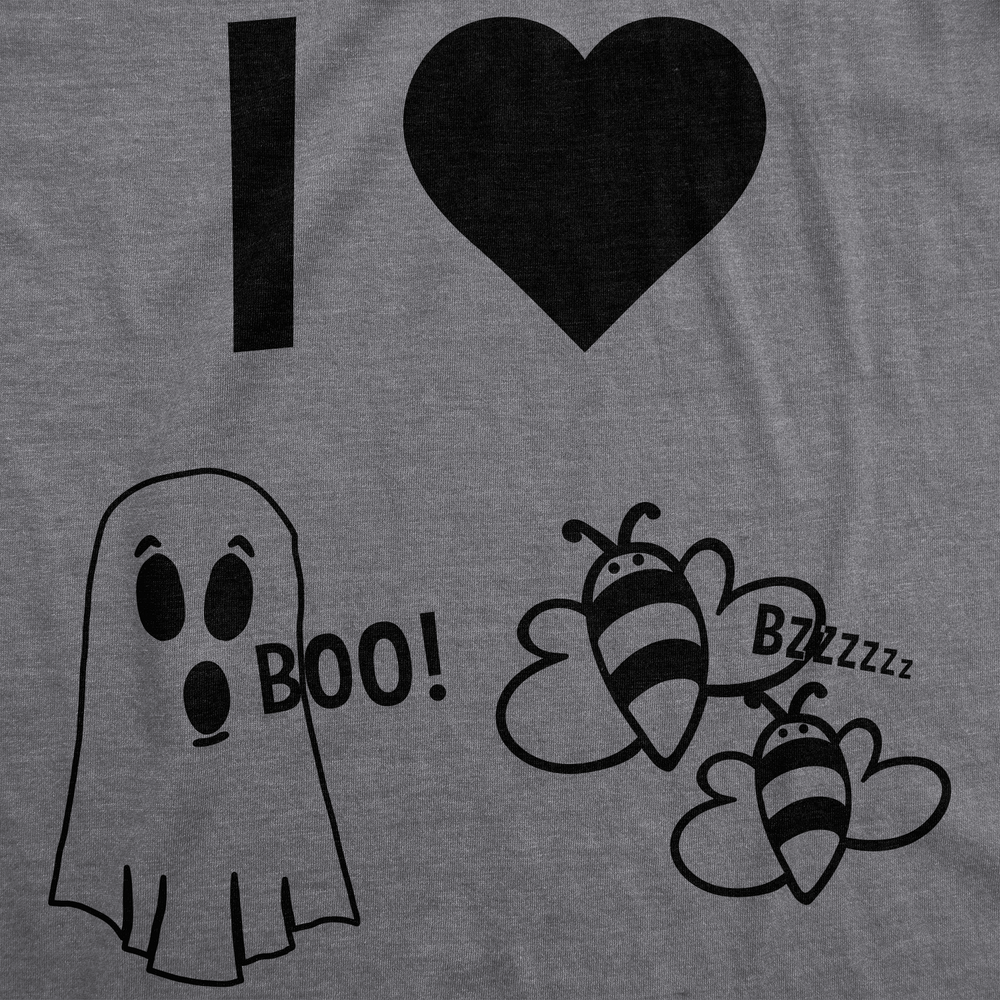 I Heart Boo Bees Men's Tshirt  -  Crazy Dog T-Shirts