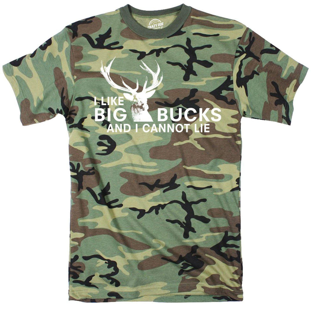 I Like Big Bucks Men's Tshirt - Crazy Dog T-Shirts