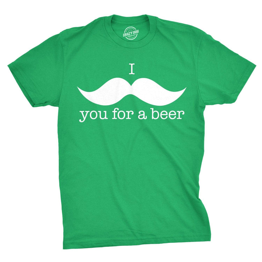 I Mustache You For A Beer Men's Tshirt  -  Crazy Dog T-Shirts