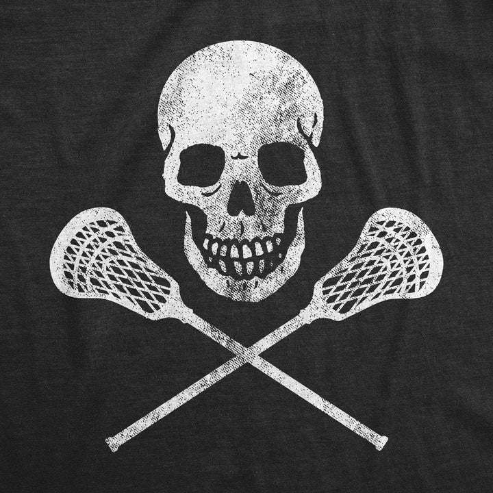 Lacrosse Skull Men's Tshirt - Crazy Dog T-Shirts