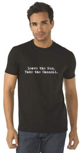 Leave The Gun Take The Cannoli Men's Tshirt  -  Crazy Dog T-Shirts