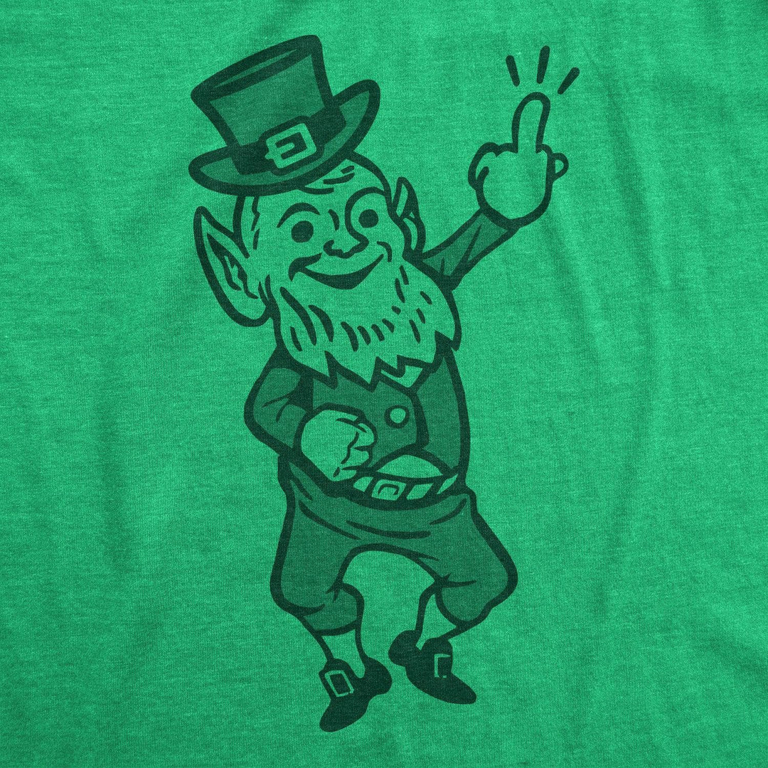 Leprechaun Middle Finger Men's Tshirt  -  Crazy Dog T-Shirts