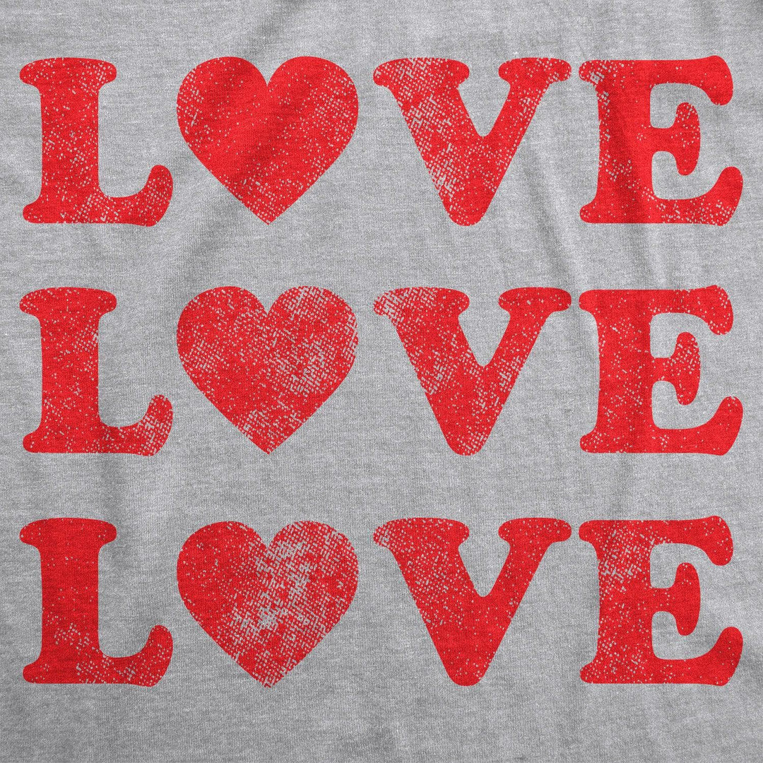 Love 3 Hearts Men's Tshirt  -  Crazy Dog T-Shirts