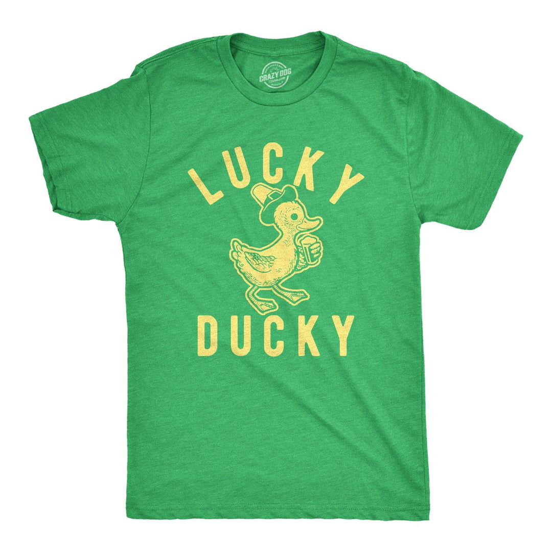 Lucky Ducky Men's Tshirt  -  Crazy Dog T-Shirts