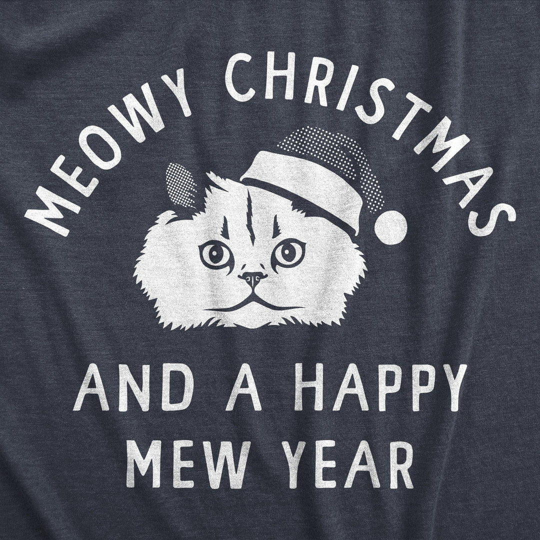 Meowy Christmas Men's Tshirt  -  Crazy Dog T-Shirts