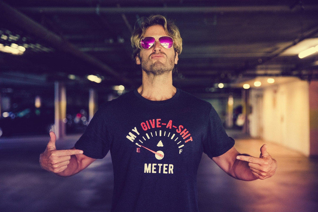 My Give-A-Shit Meter Men's Tshirt - Crazy Dog T-Shirts