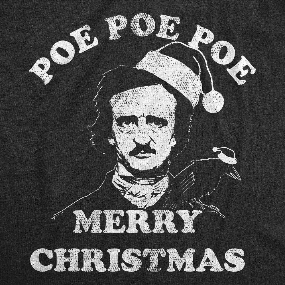 Poe Poe Poe Merry Christmas Men's Tshirt - Crazy Dog T-Shirts