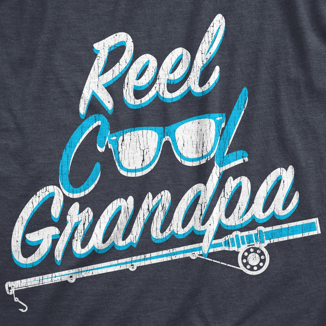 Reel Cool Grandpa Men's Tshirt  -  Crazy Dog T-Shirts