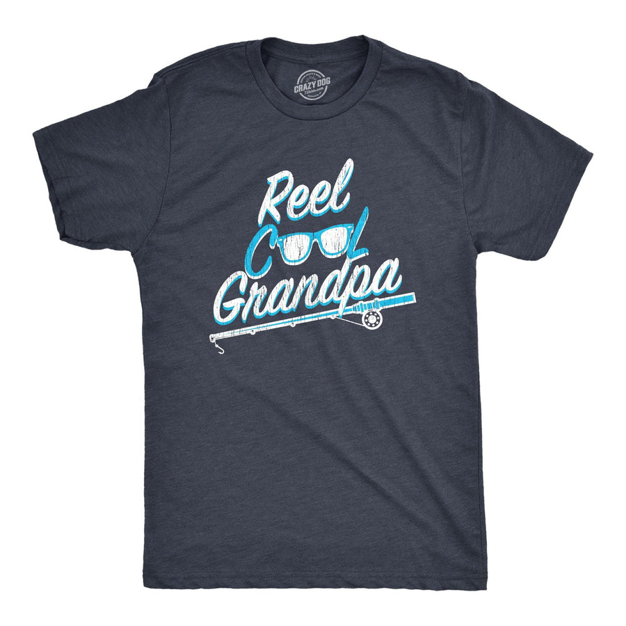 Reel Cool Grandpa Men's Tshirt  -  Crazy Dog T-Shirts