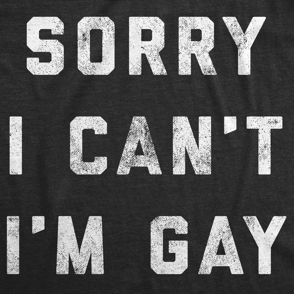 Sorry I Can't I'm Gay Men's Tshirt  -  Crazy Dog T-Shirts