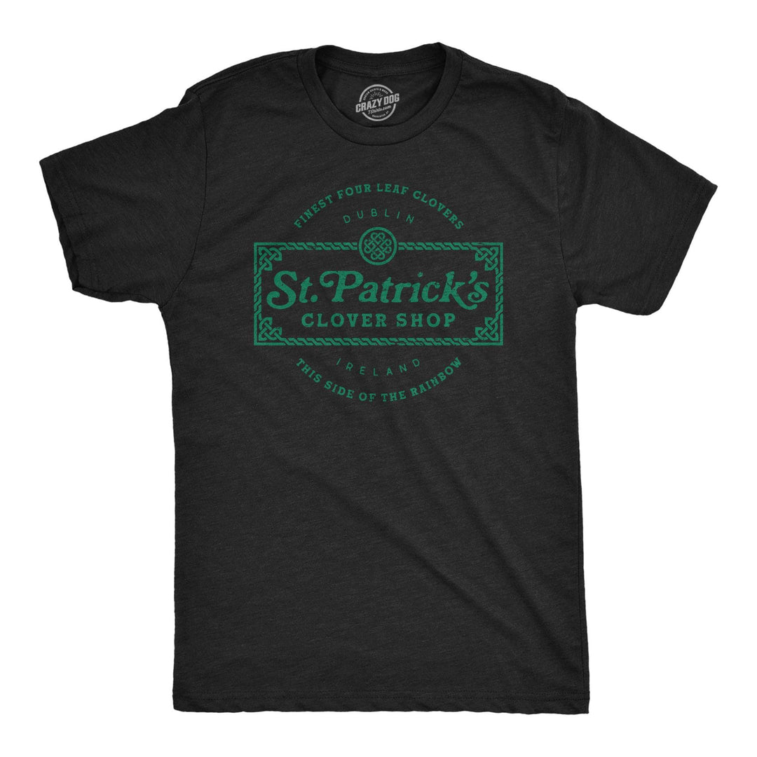 St. Patrick's Clover Shop Men's Tshirt  -  Crazy Dog T-Shirts