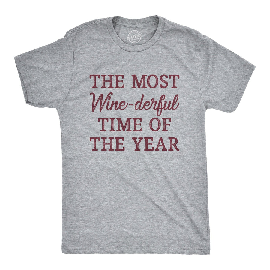 The Most Winederful Time Of The Year Men's Tshirt  -  Crazy Dog T-Shirts