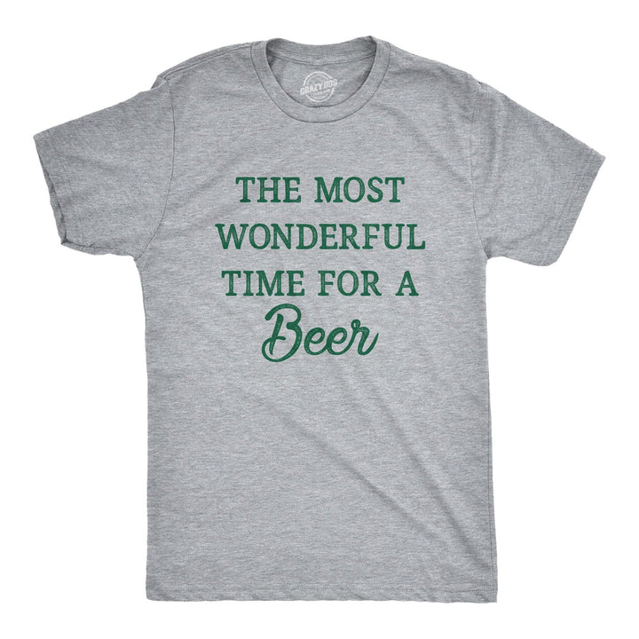 The Most Wonderful Time For A Beer Men's Tshirt  -  Crazy Dog T-Shirts