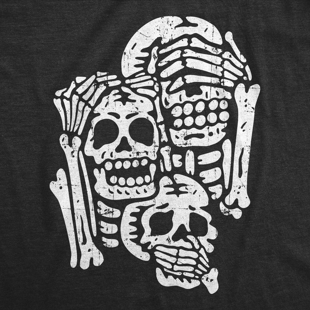 Three Wise Skeletons Men's Tshirt  -  Crazy Dog T-Shirts