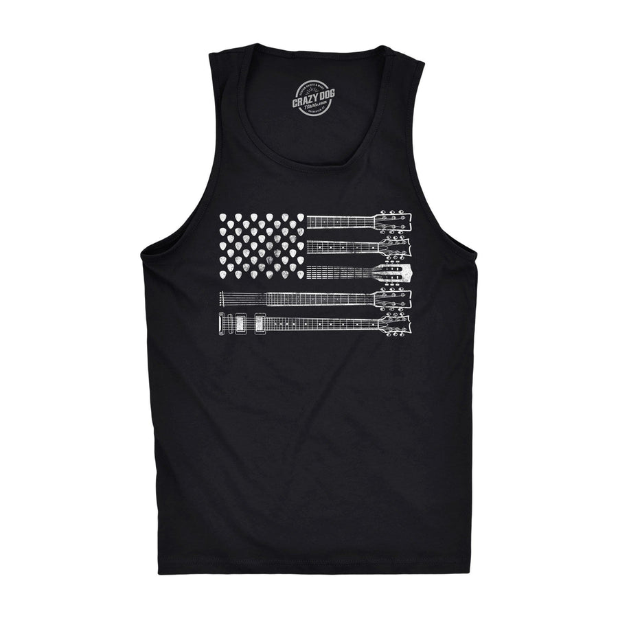 Guitar Flag Men's Tank Top - Crazy Dog T-Shirts