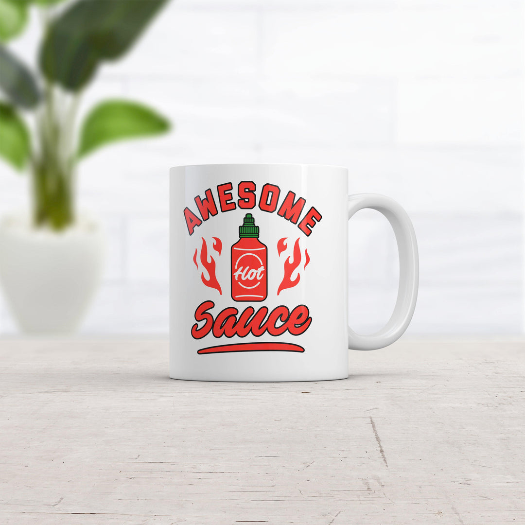 Awesome Sauce Mug Funny Spicy Hot Sauce Lover Graphic Novelty Coffee Cup-11oz  -  Crazy Dog T-Shirts