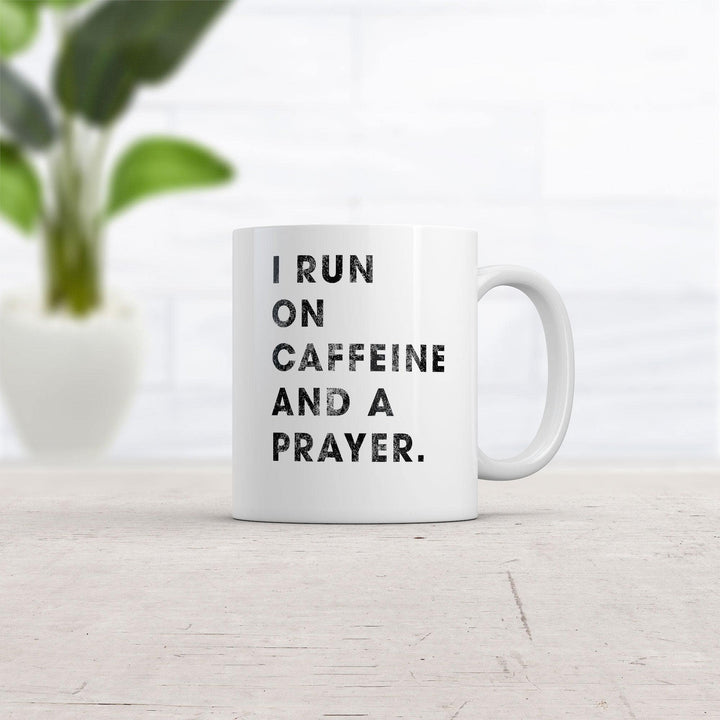 Caffiene And Prayer Mug  -  Crazy Dog T-Shirts