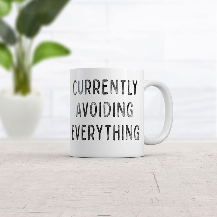 Currently Avoiding Everything Mug  -  Crazy Dog T-Shirts