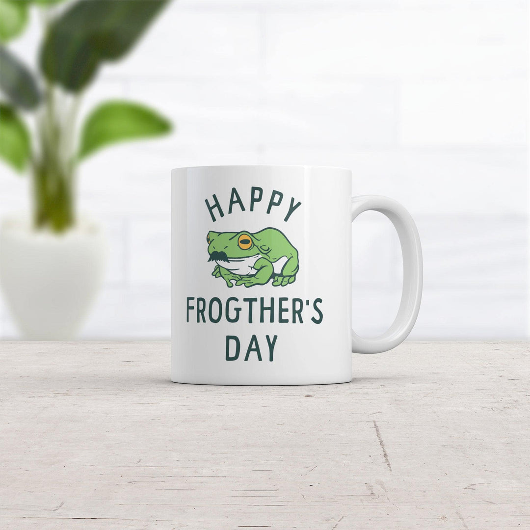 Happy Frogthers Day Mug Funny Sarcastic Fathers Day Gift Frog Graphic Novelty Cup-11oz  -  Crazy Dog T-Shirts