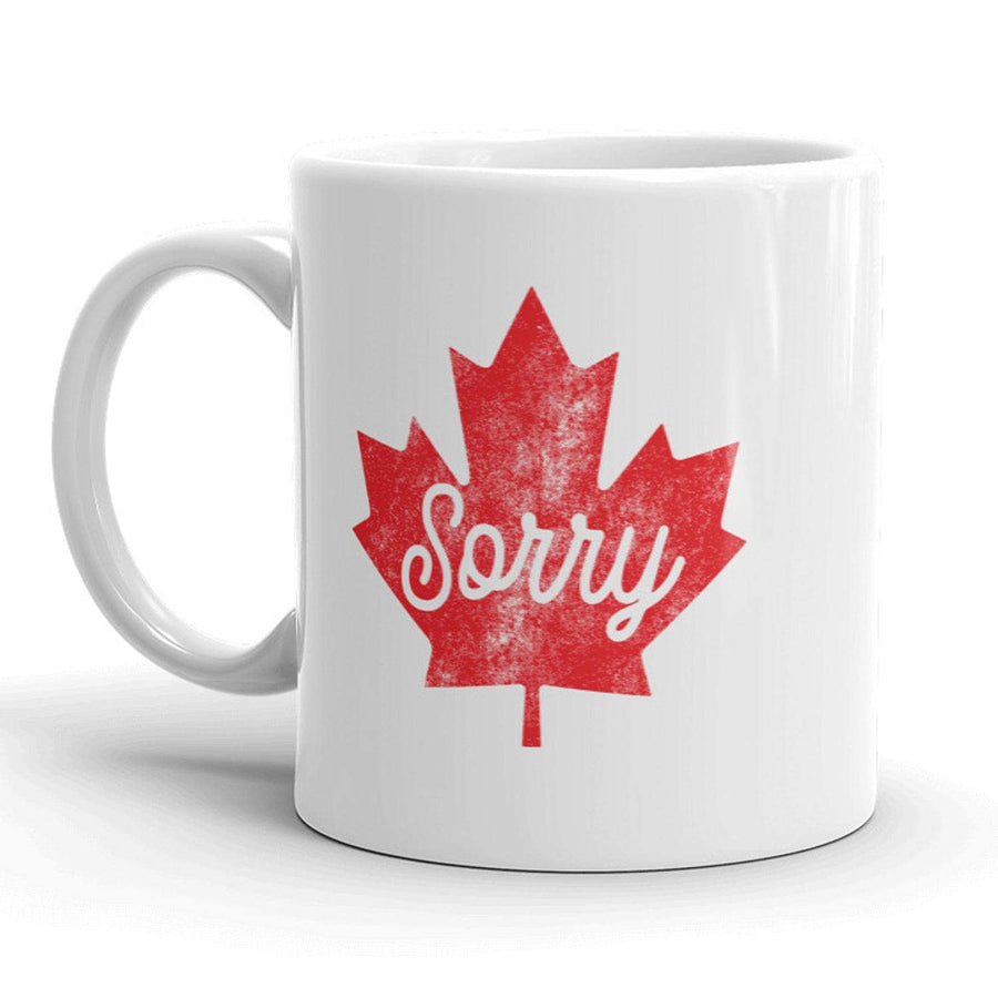 Maple Leaf Sorry Mug  -  Crazy Dog T-Shirts