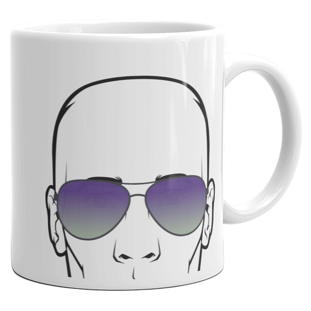 With A Body Like This Who Needs Hair Mug Funny Bald Guy Joke Sarcastic Coffee Cup-11oz  -  Crazy Dog T-Shirts